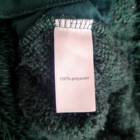 Maurices Forest Green Lodge Sherpa Fleece Sweatshirt Pockets Size‎ 2X - Picture 5 of 8